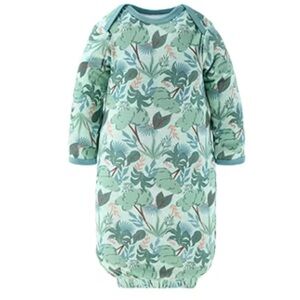 The Peanut Shell Size 0-3 Month Gown Long Sleeve Wild Jungle Print